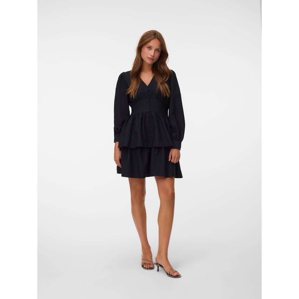 Robe À Volants noire - black, VERO MODA