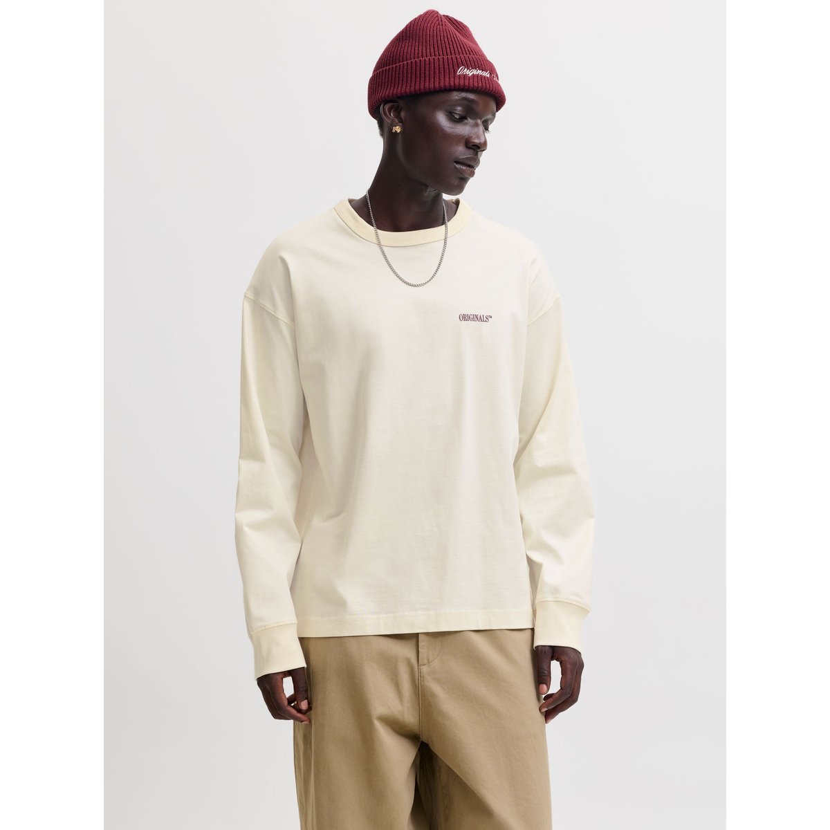T-Shirt À Manches Longues antique white, JACK & JONES