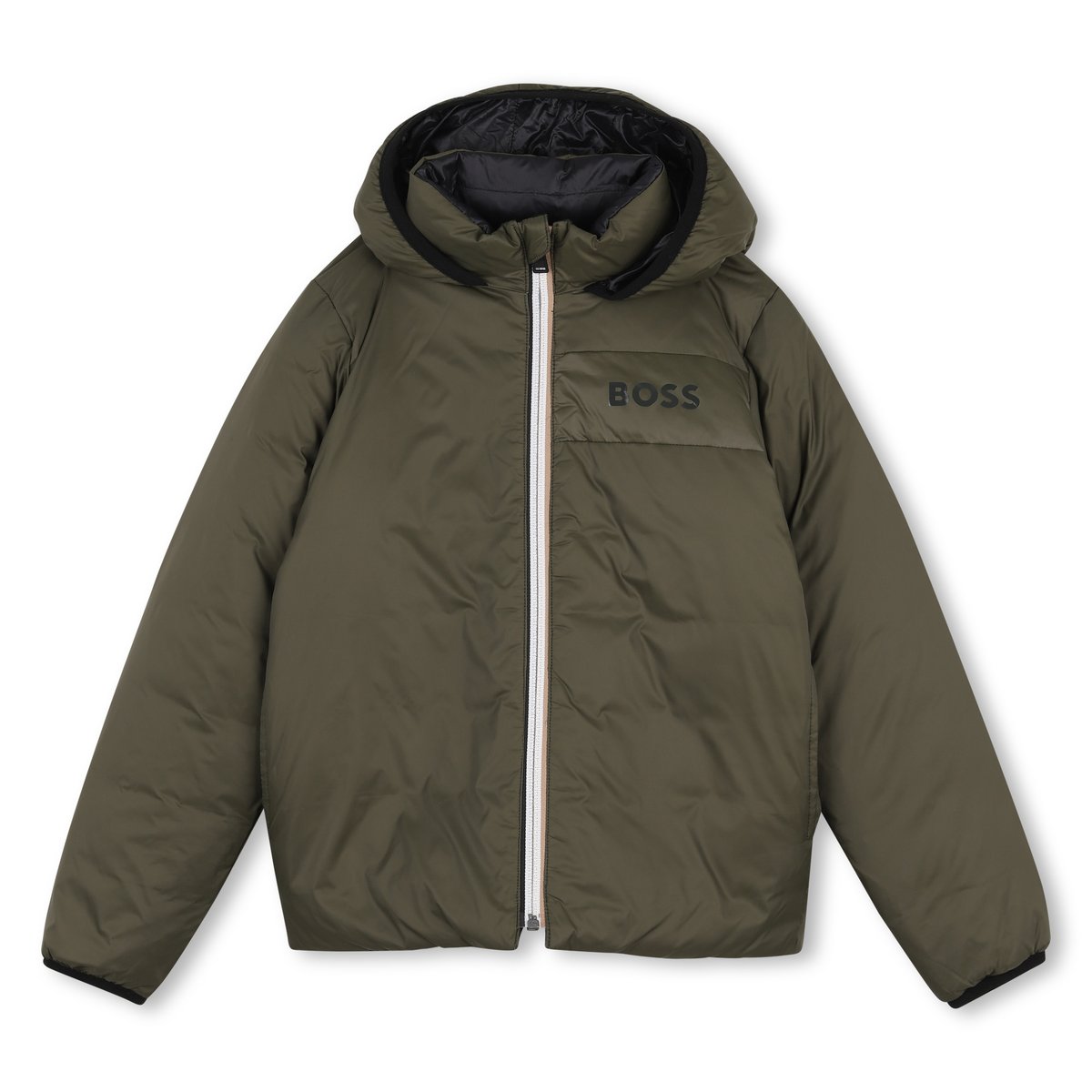 Doudoune réversible olive, BOSS KIDSWEAR