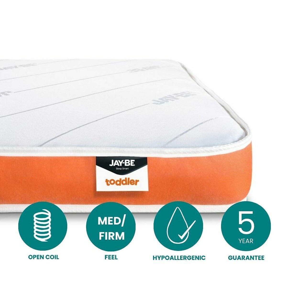 Jay-Be® Toddler Foam Free Sprung Mattress orange, JAY-BE