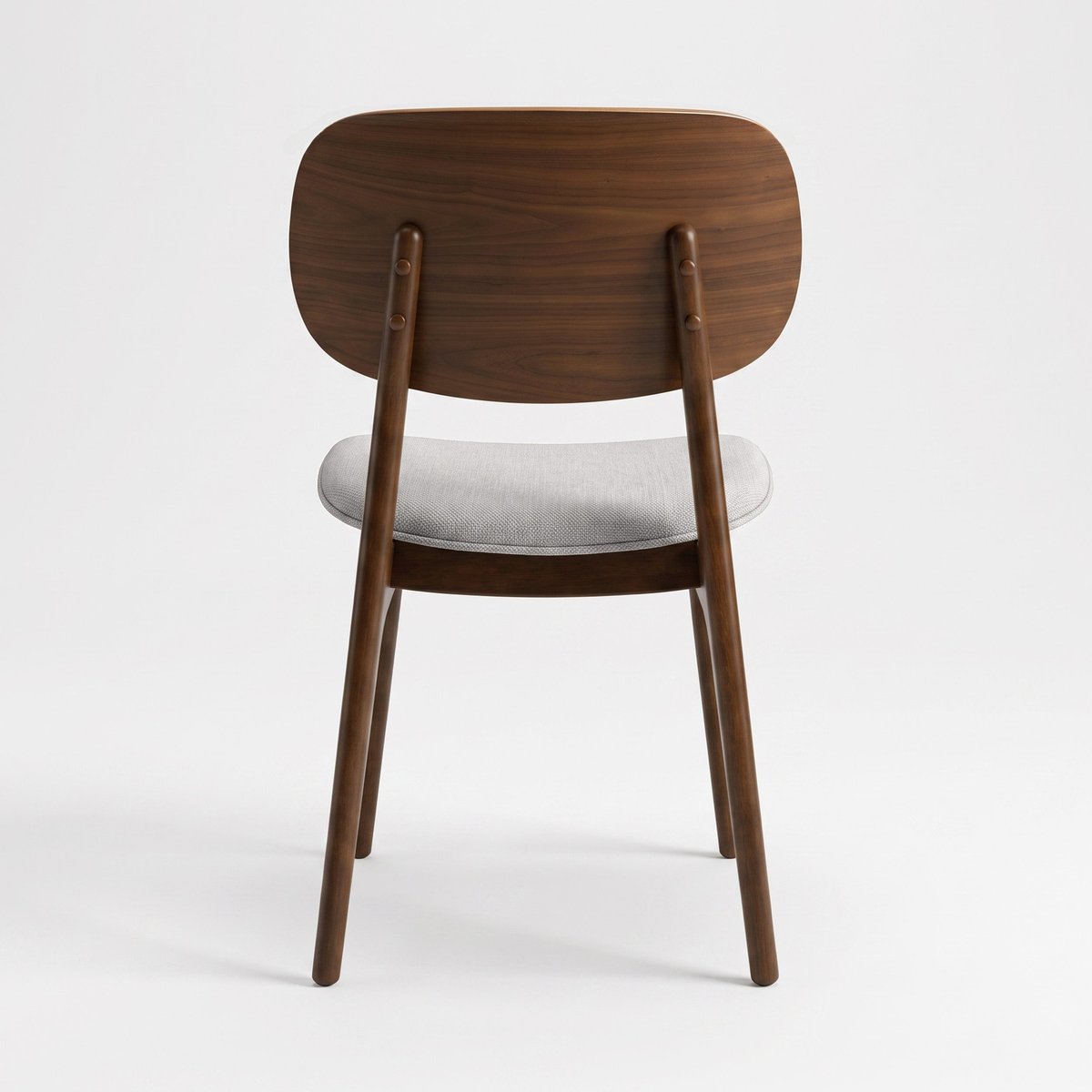 Lot de 2 chaises en bois et tissu - CHARLIZE gris clair, MAISON PAVANE