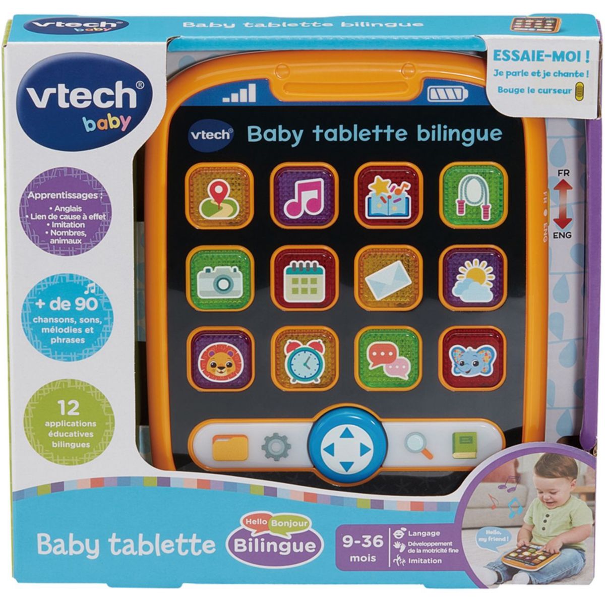 Jeu éducatif Baby tablette bilingue couleur unique, VTECH