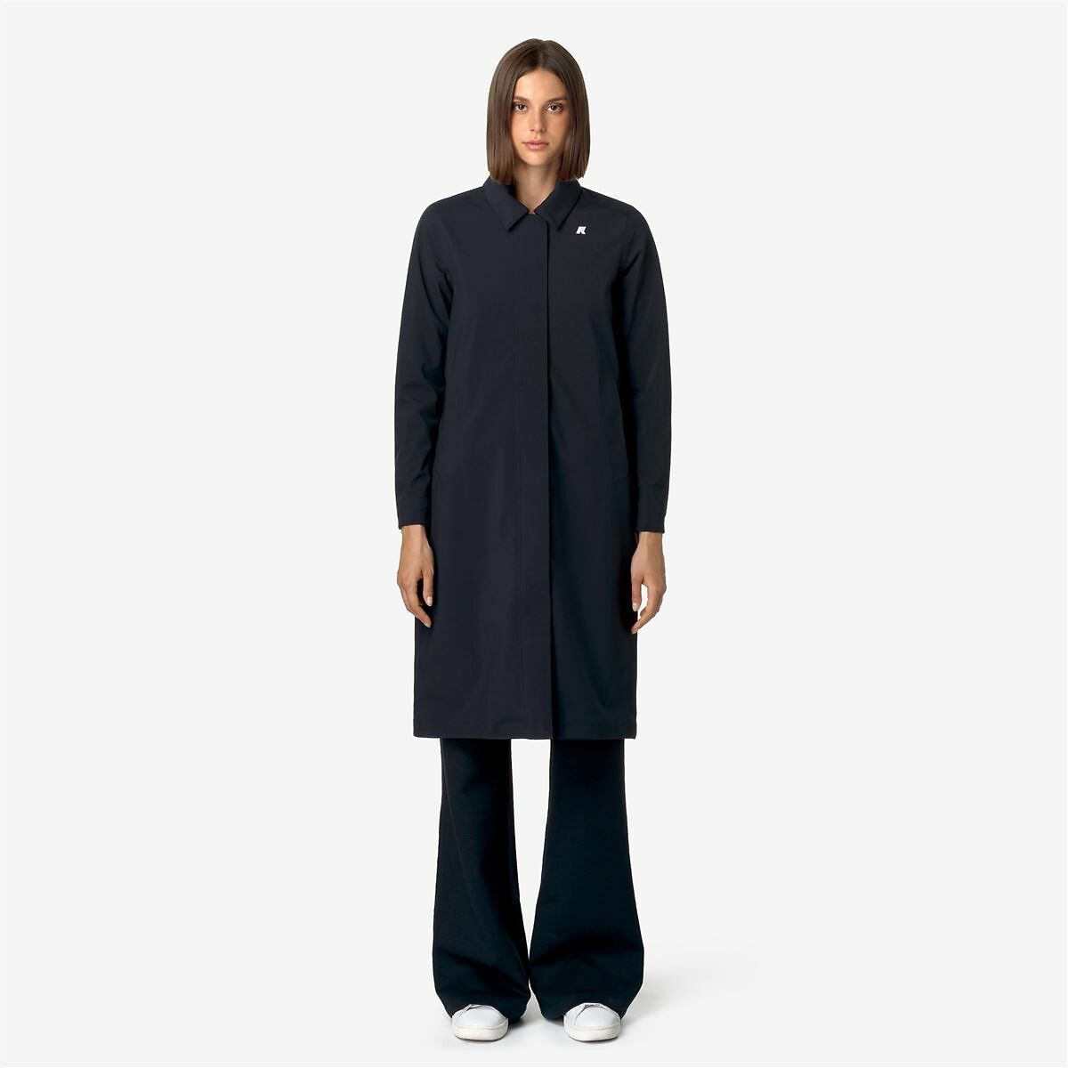 Sondre Bonded Long Trench Coat navy blue, K-WAY