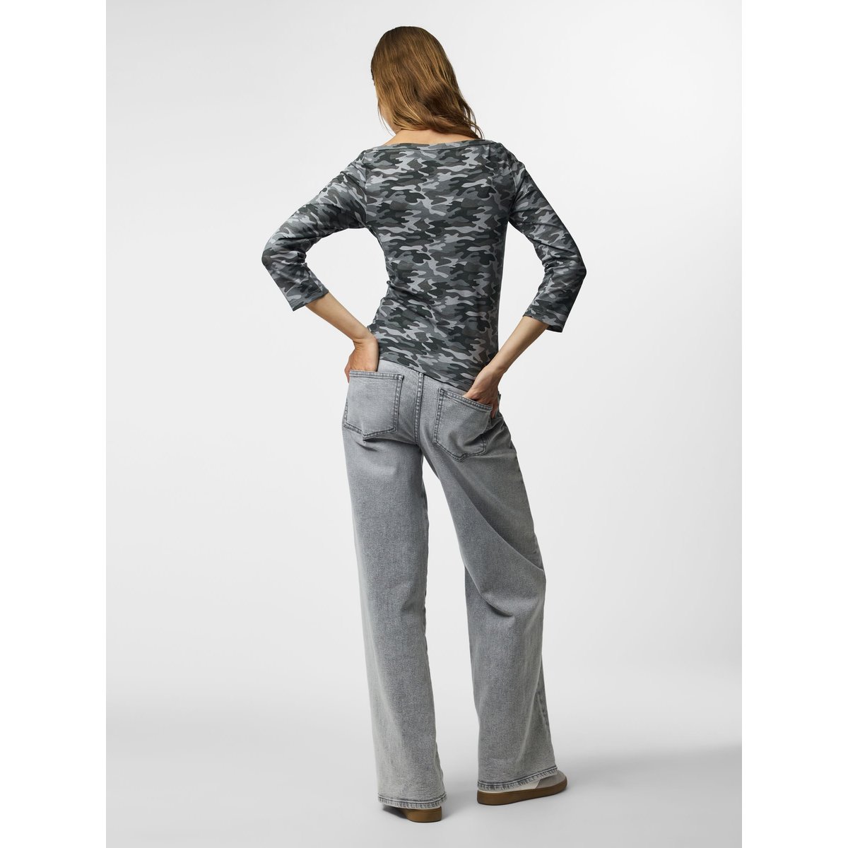 Top Manches 3/4 gris - light grey melange1, PIECES