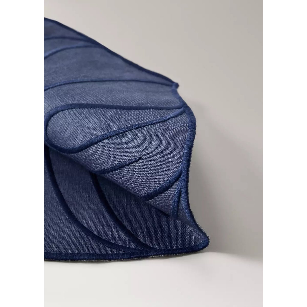 Set de table en lin enduit feuille bleu, MANGO HOME