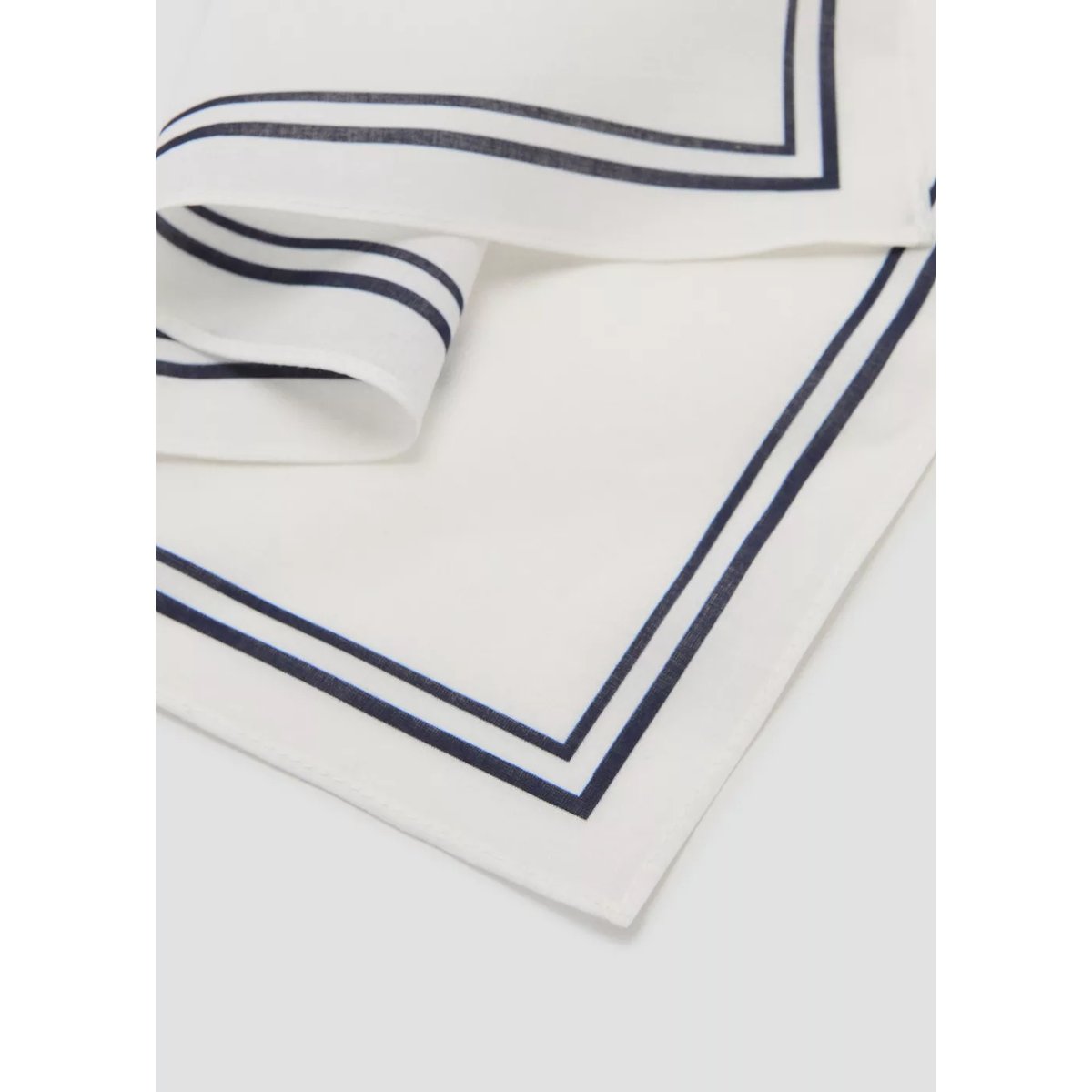 Foulard 100 % coton quadrillé blanc, MANGO MAN