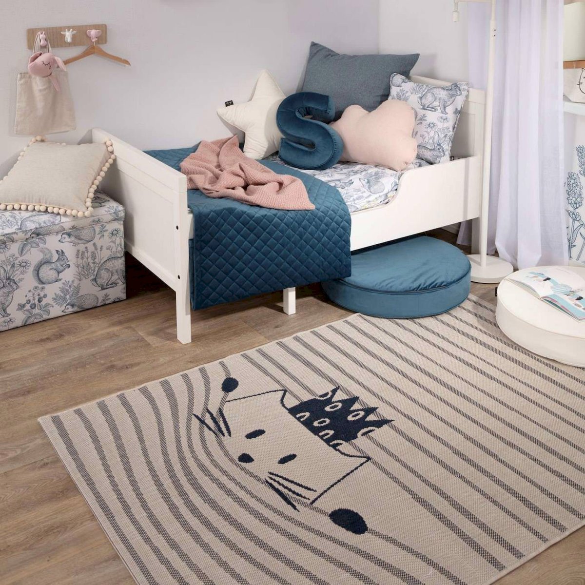 Tapis enfant rectangulaire Roi des chats beige, RECOLLECTION