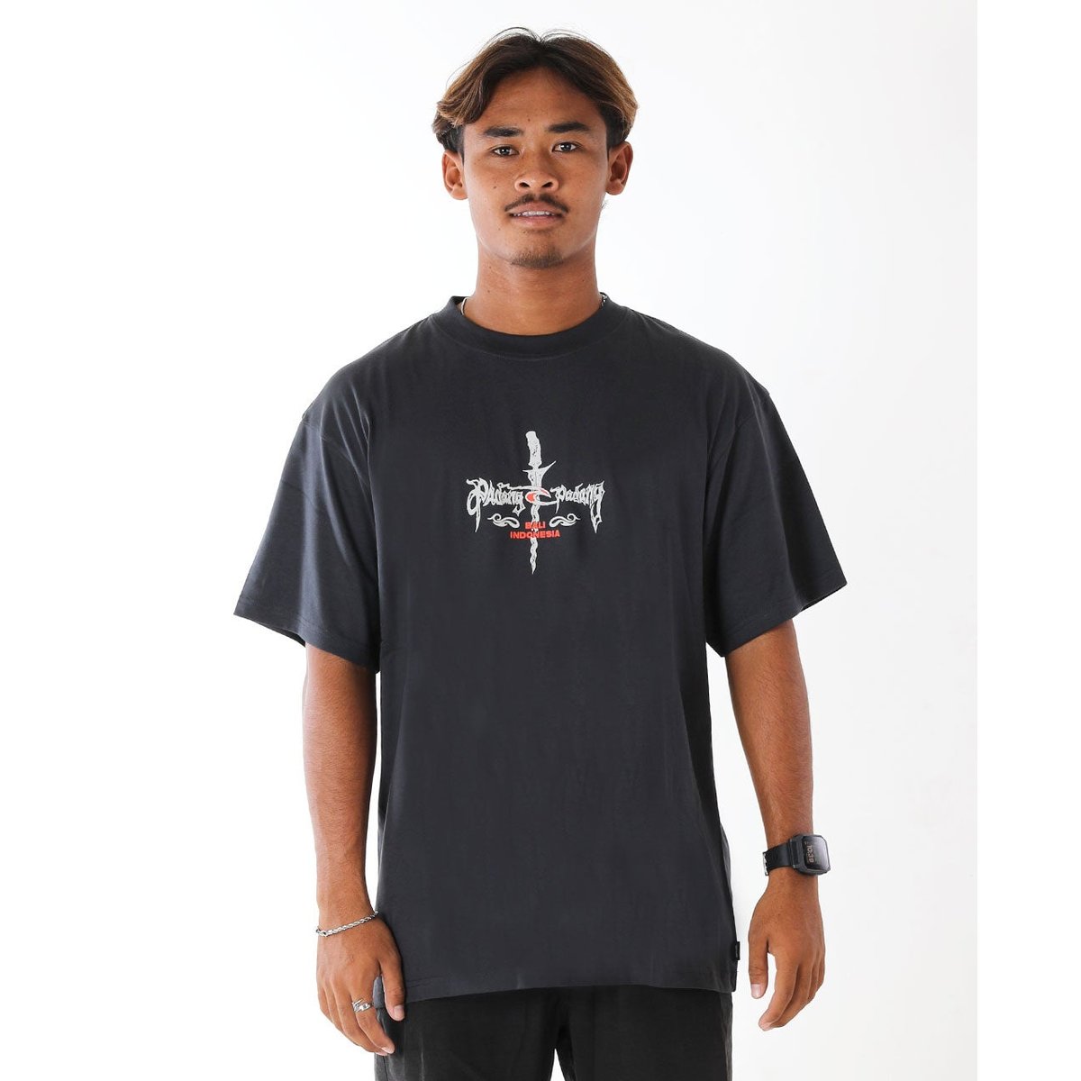 T-shirt Padang Cup 25 Barong noir délavé, RIP CURL
