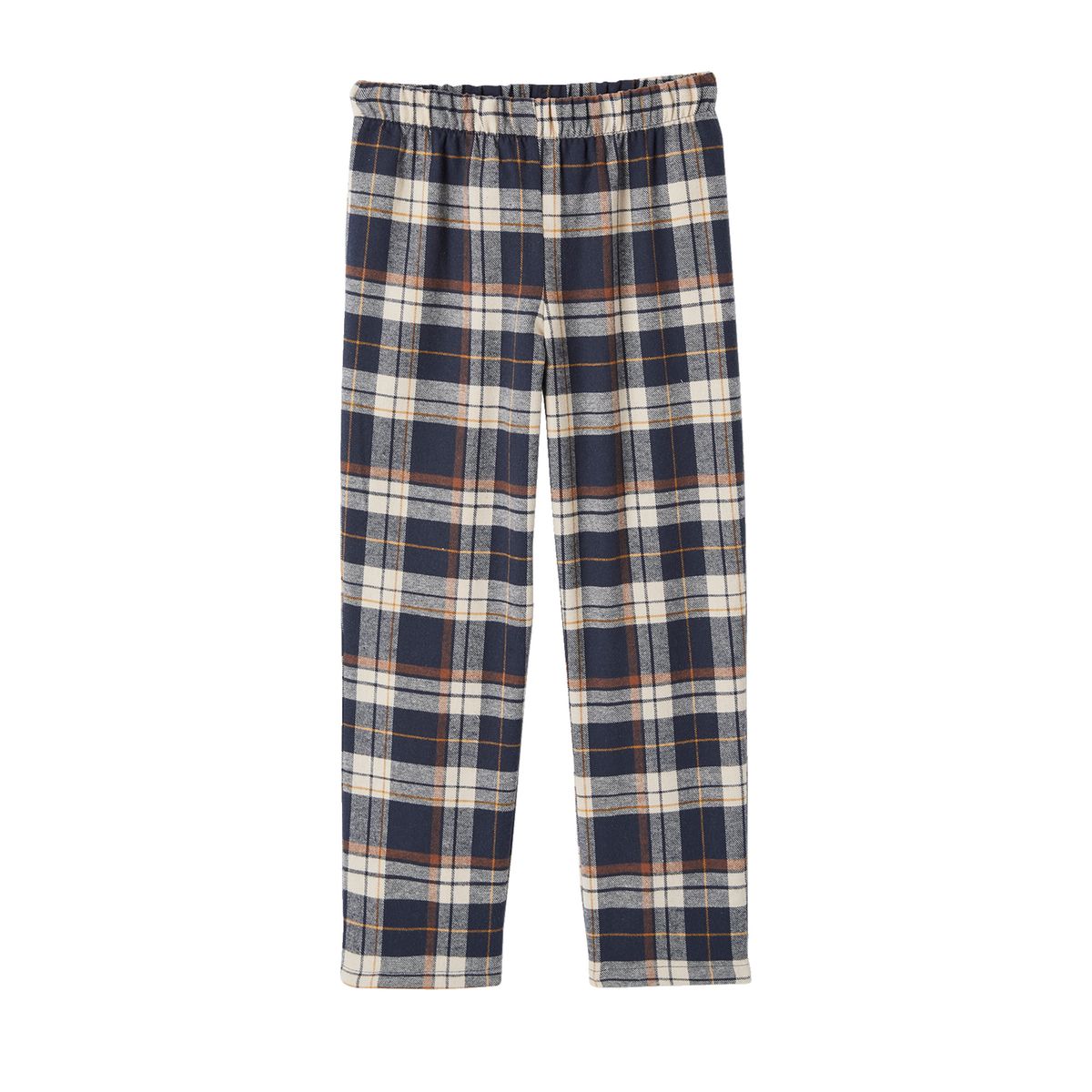 Pyjama castor avec bas en flanelle bleu fonce, VERTBAUDET