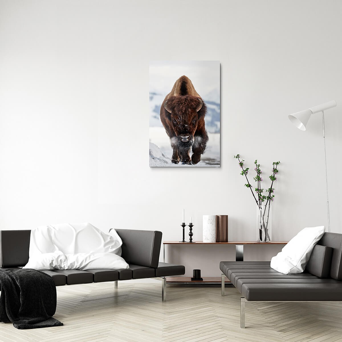 Tableau Mural Bison ANIMAUX tableau en verre synthétique, CEANOTHE
