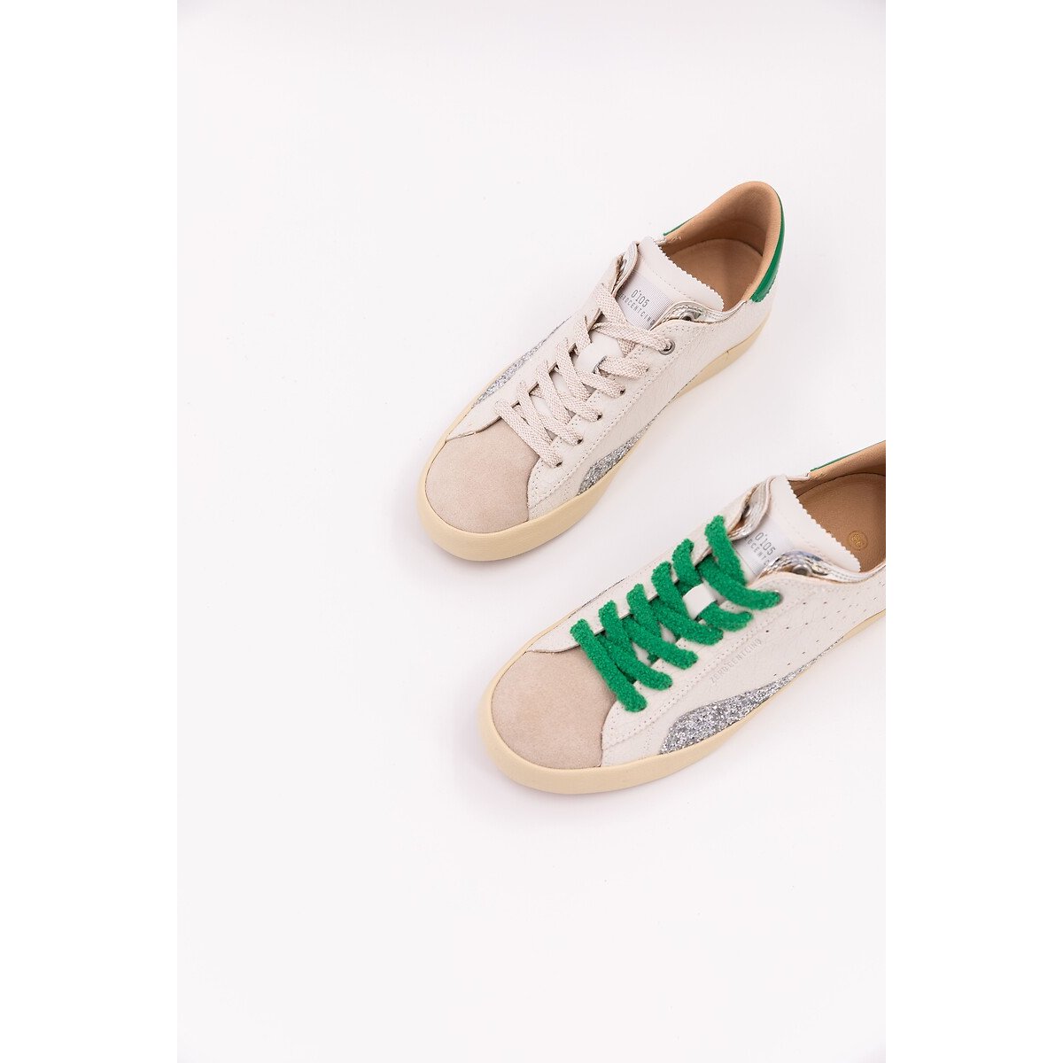 SC06 Leather Trainers white/green, ZERO 105