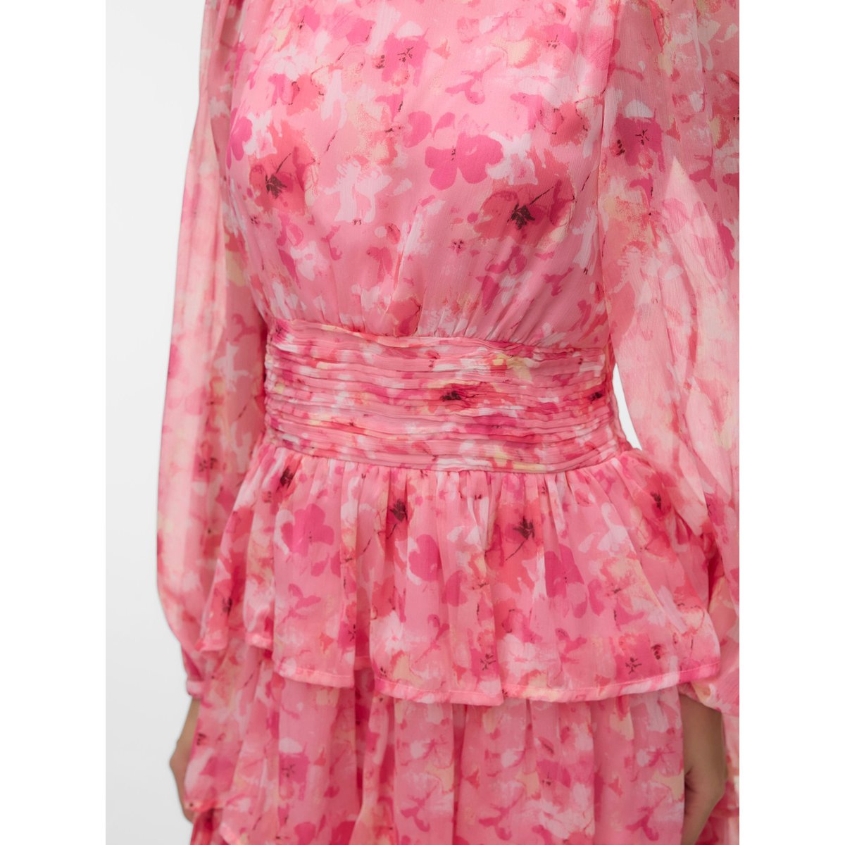Robe À Volants rose shadow, VERO MODA