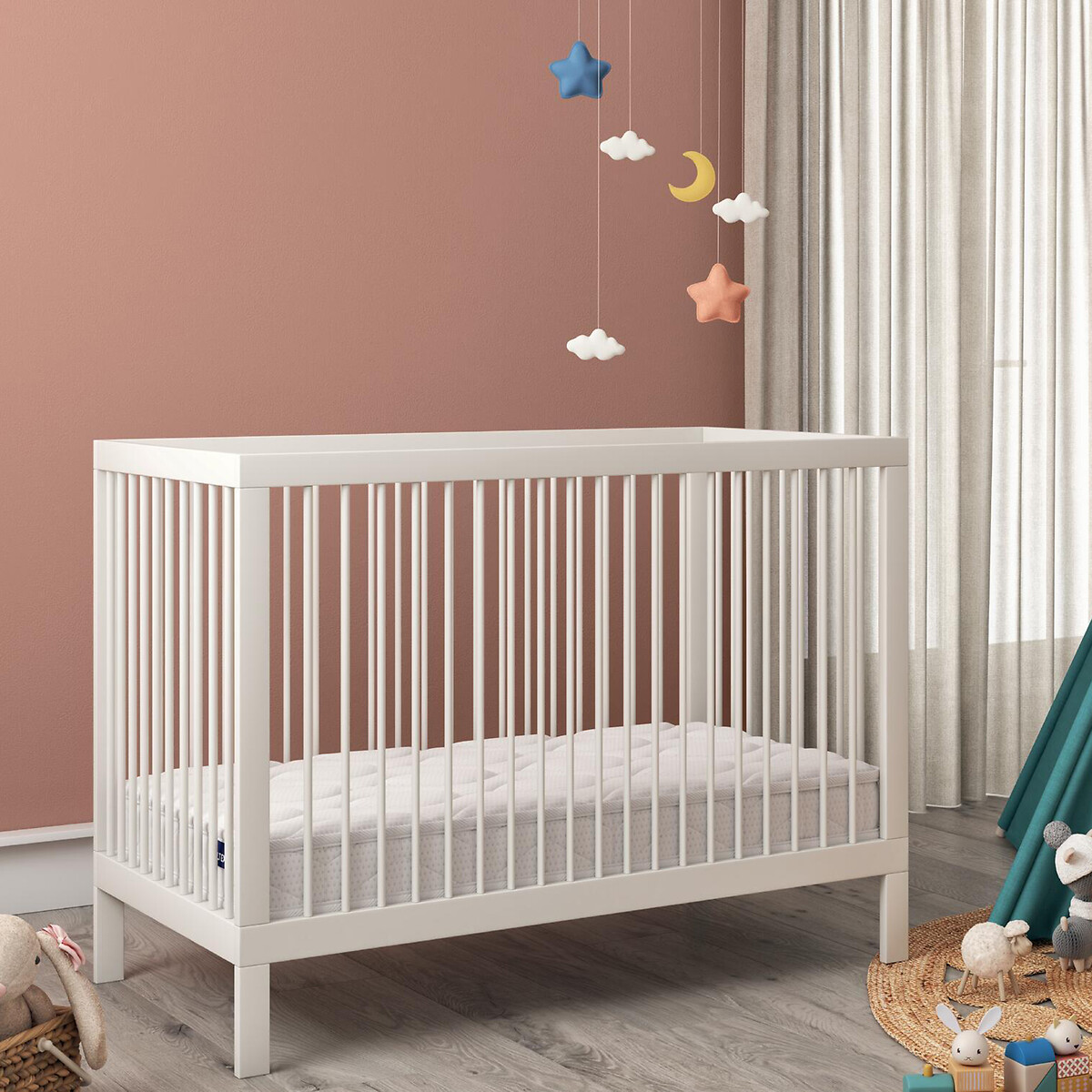 Matras voor baby's in nanoschuim, hoogte. 12 cm licht wit, BULTEX