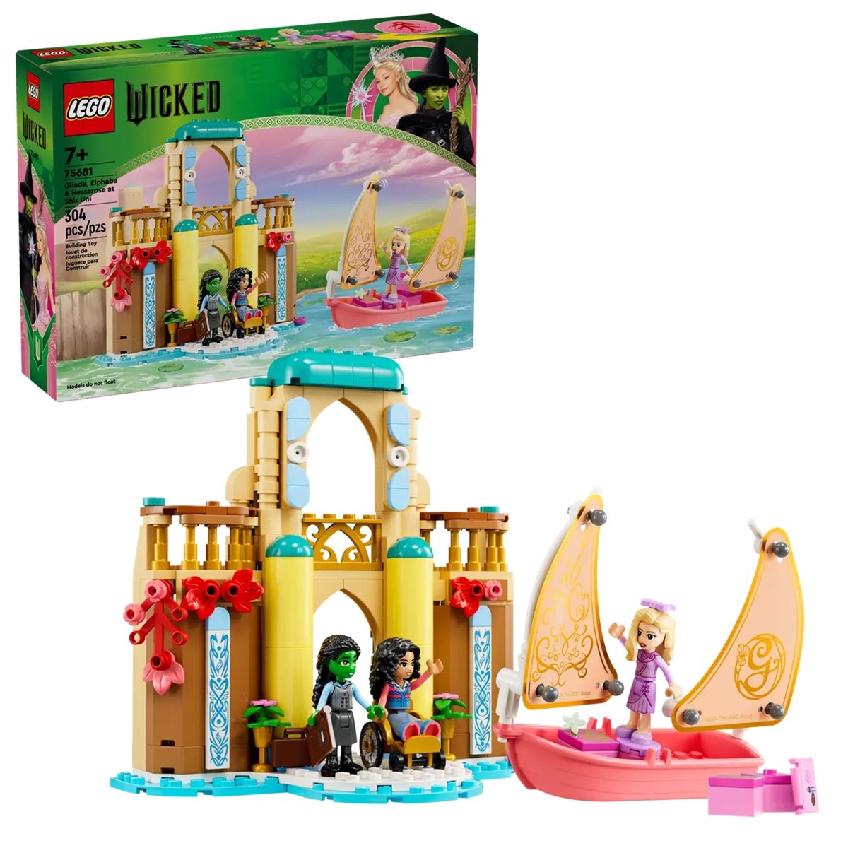 LEGO Wicked - Glinda, Elphaba et Nessarose à l'université de Shiz - 75681 rose pâle, LEGO