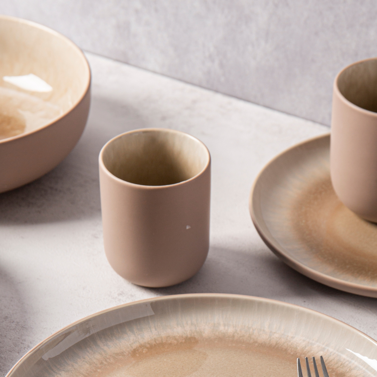 Lot de 4 tasses - "Iris" couleur unique, LAGUIOLE CUISSON