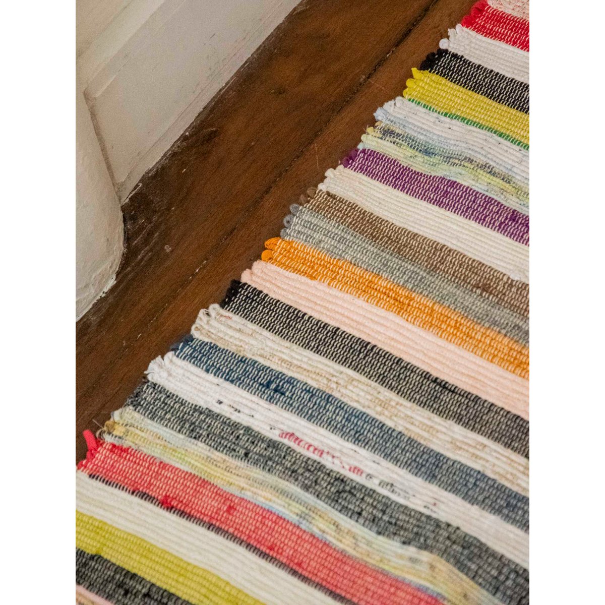Tapis rayé multicolore Olivier N°128 - Bon état multicolore, DEBONGOUT