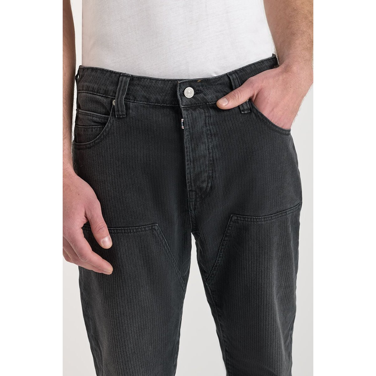 Jeans loose, large loose , longueur 34 black / black, LE TEMPS DES CERISES