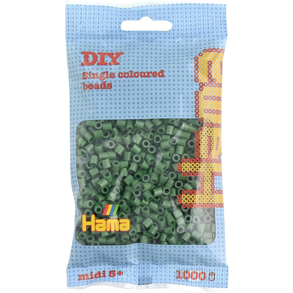 Sachet 1000 perles plastique vert, HAMA