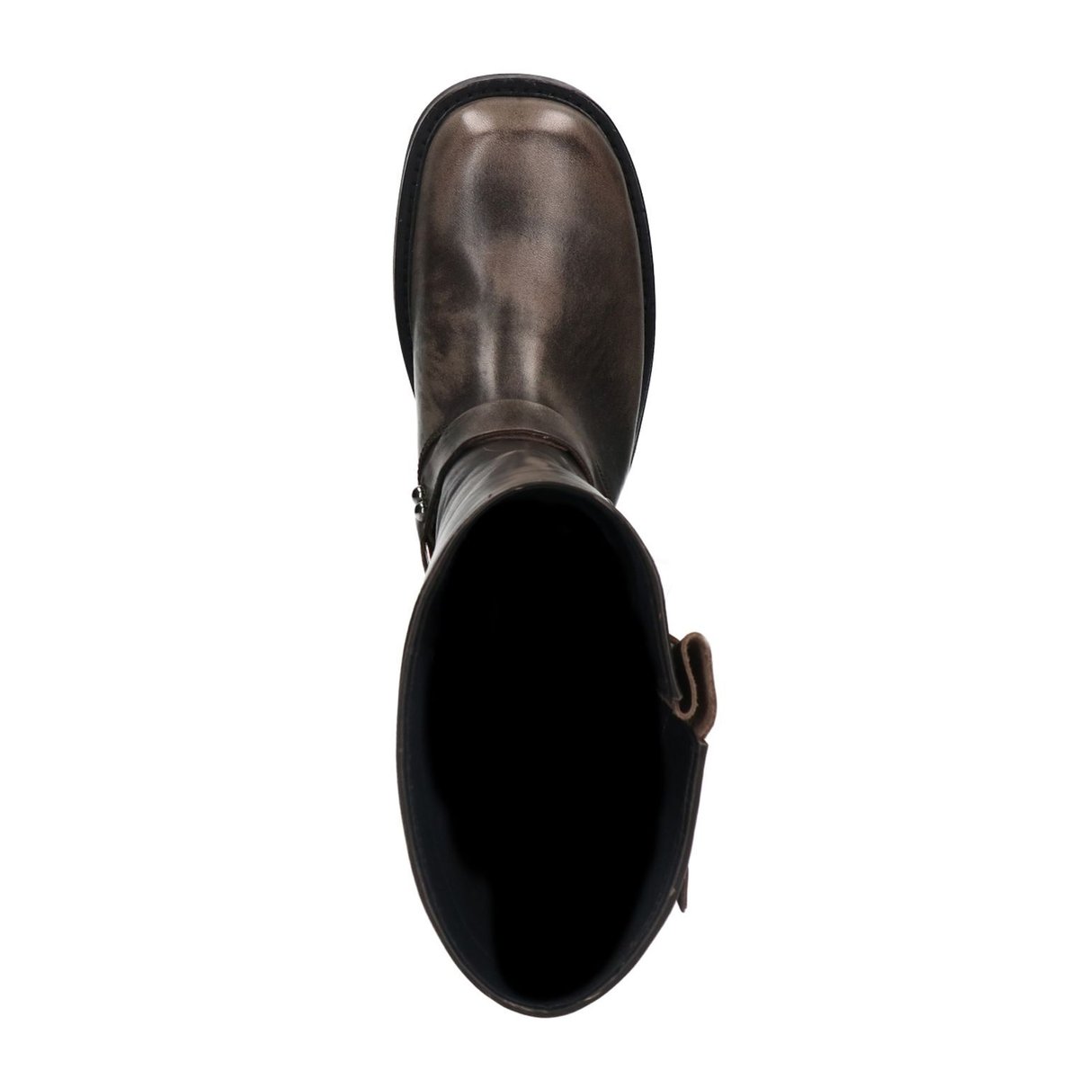 Bottines motardes avec boucles gris foncé, SACHA