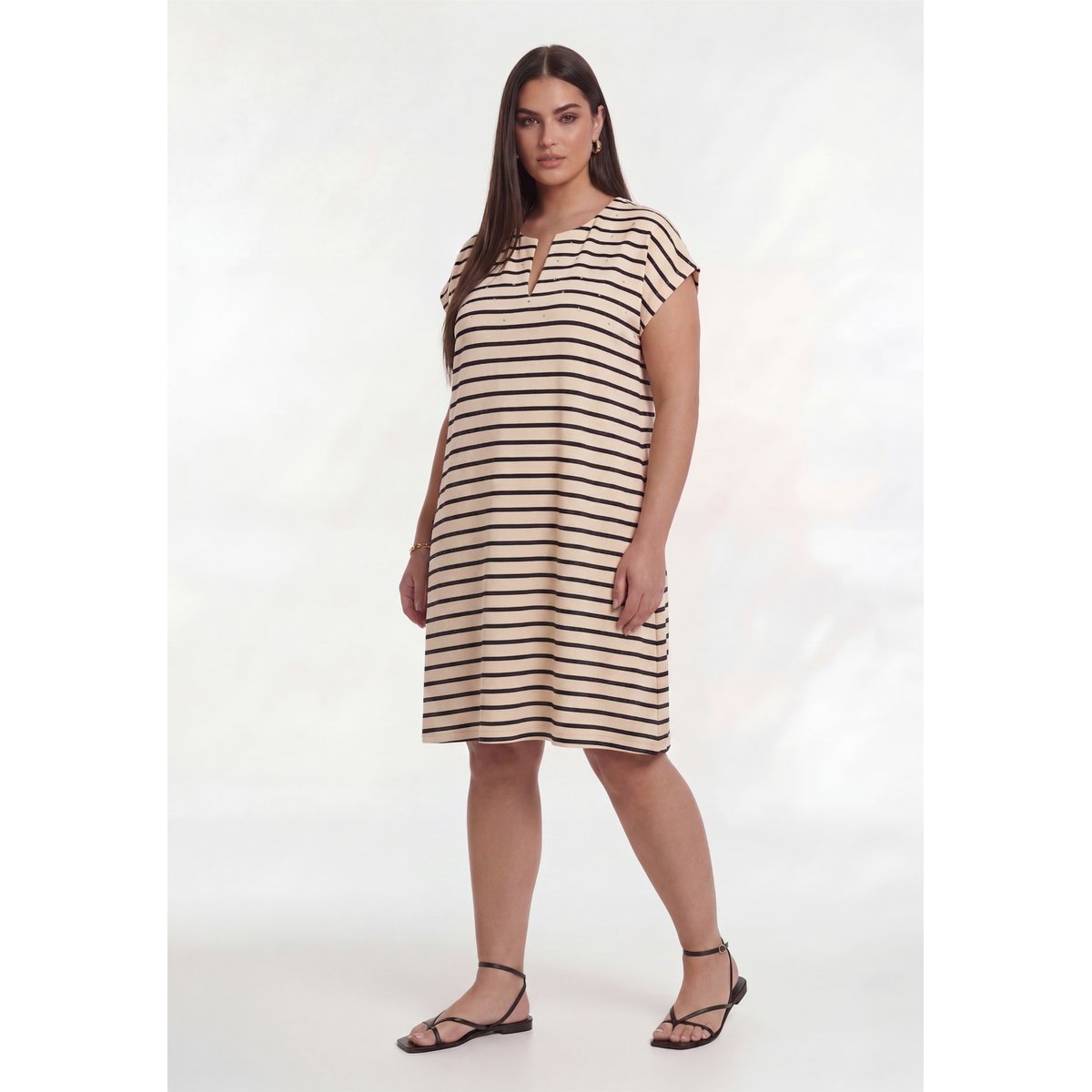 Robe avec rayures noir, YOEK