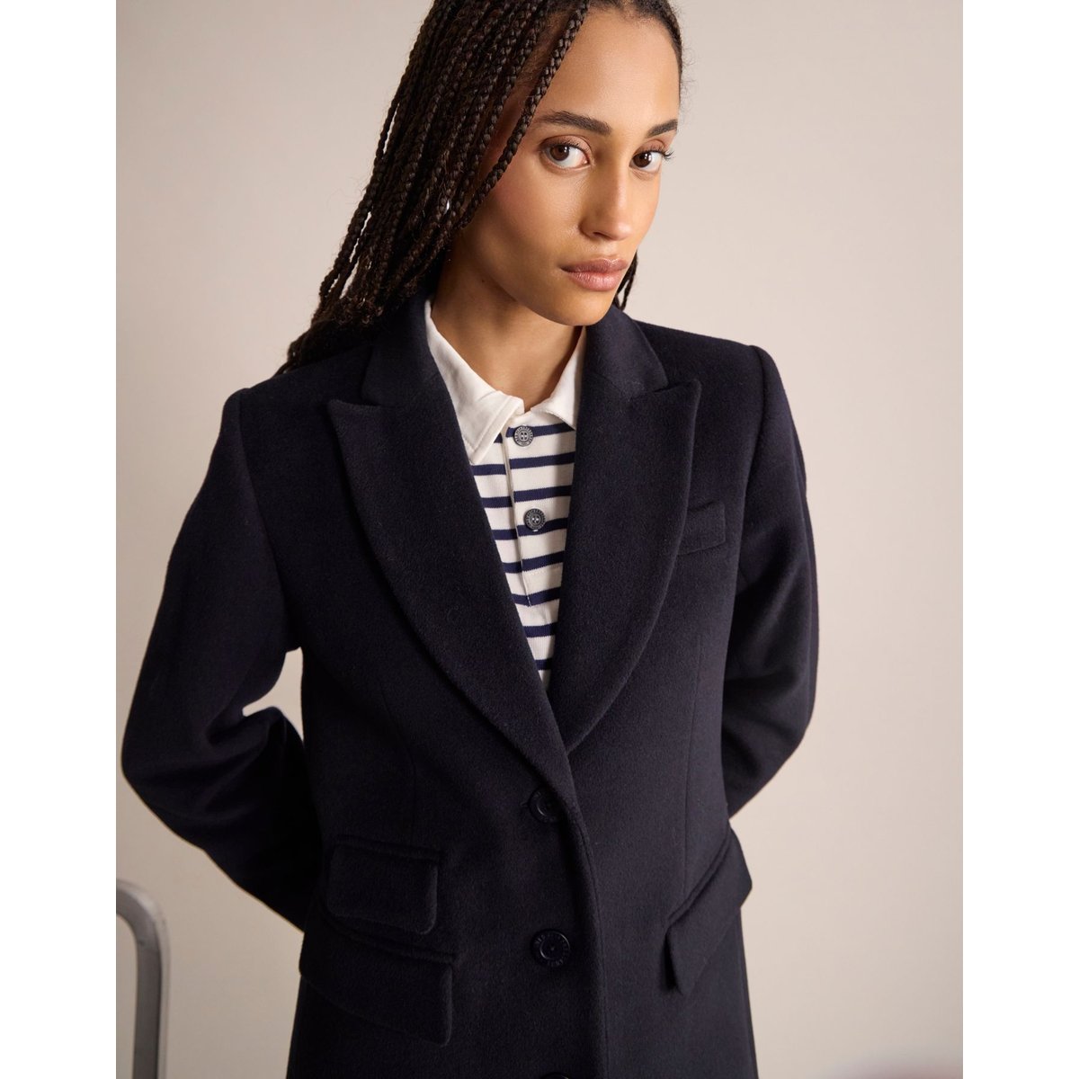 Manteau Enola bleu marine, INES DE LA FRESSANGE PARIS