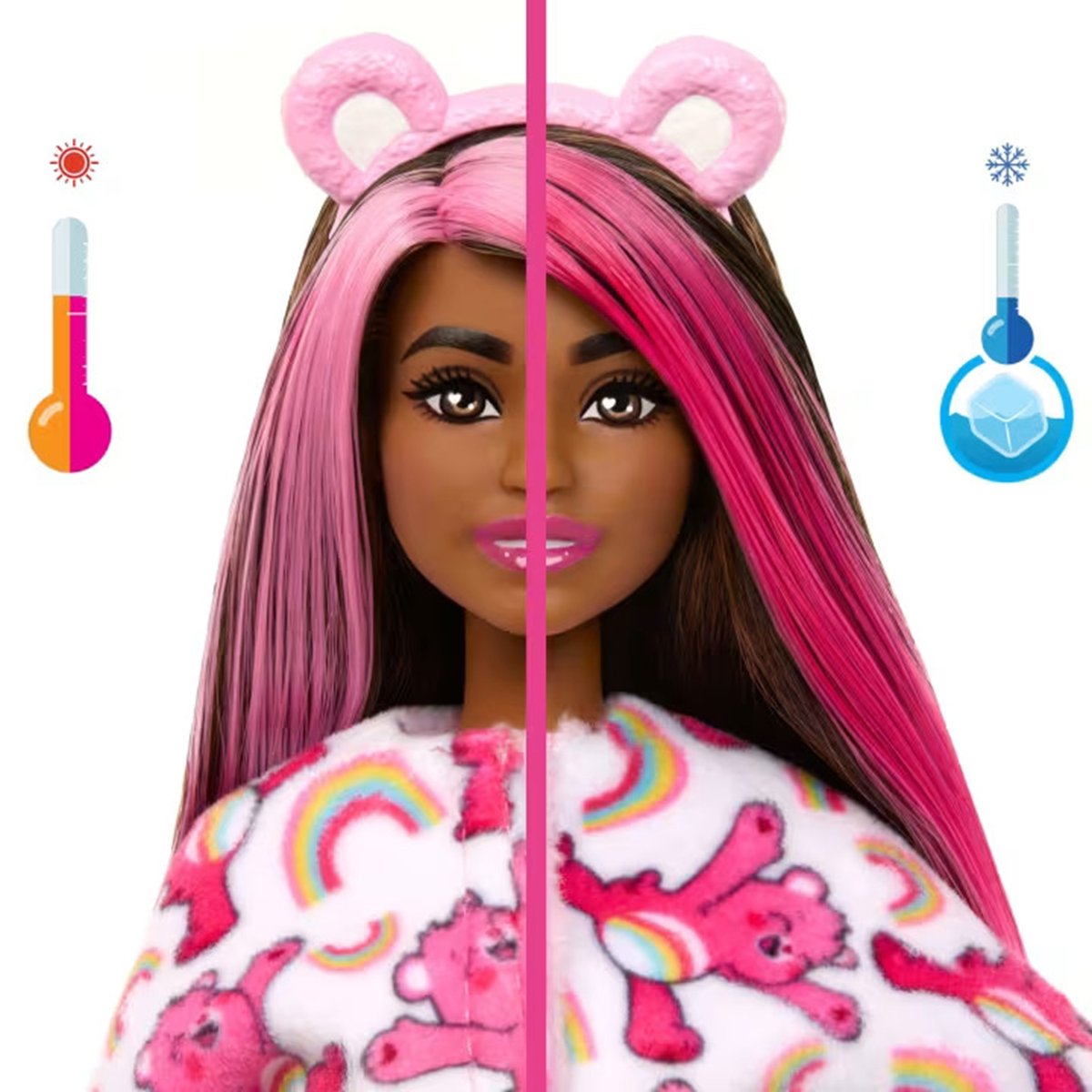 Poupée  Cutie Reveal Bisounours rose, MATTEL