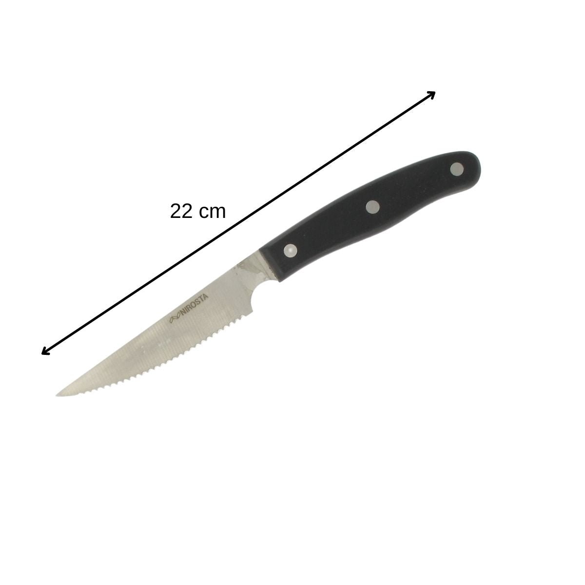 Lot de 6 couteaux à steak FIT noir,inox, NIROSTA