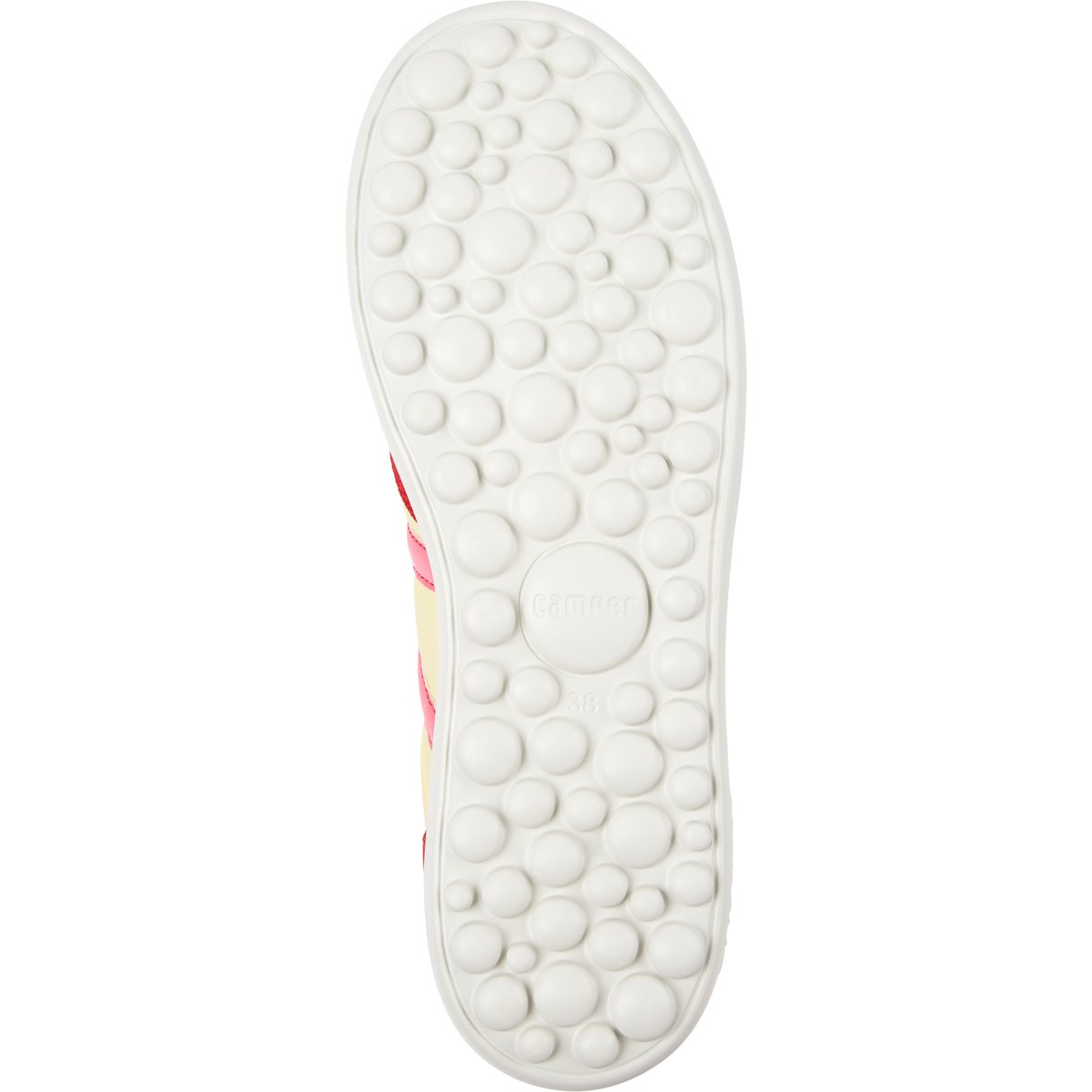 Baskets Cuir PELOTAS XLF jaune rouge, CAMPER