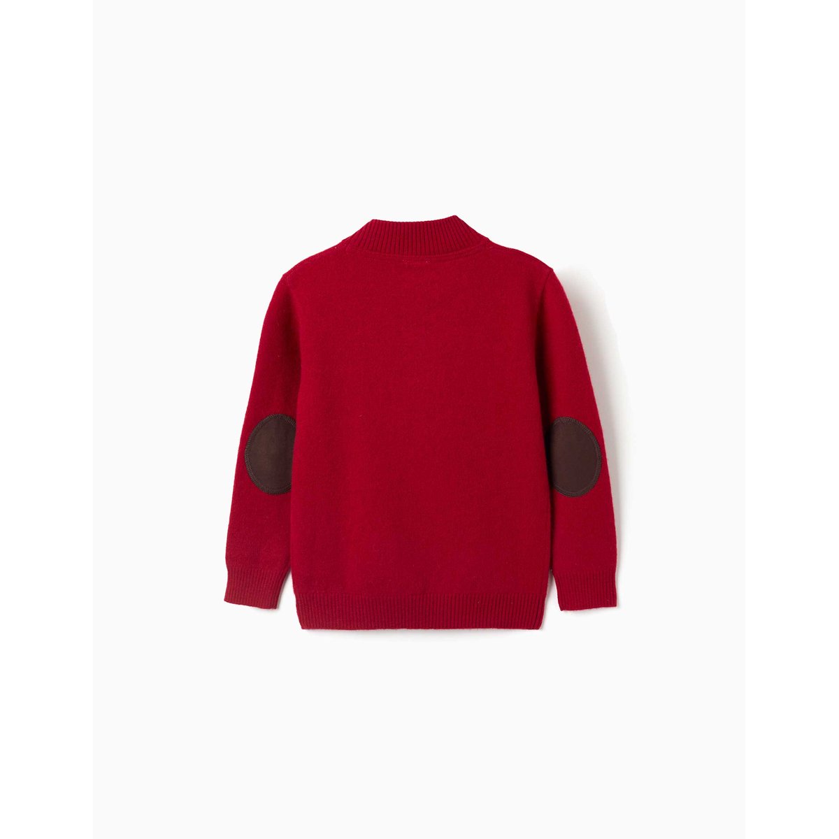 Pull en mélange de laine avec col montant rouge, ZIPPY