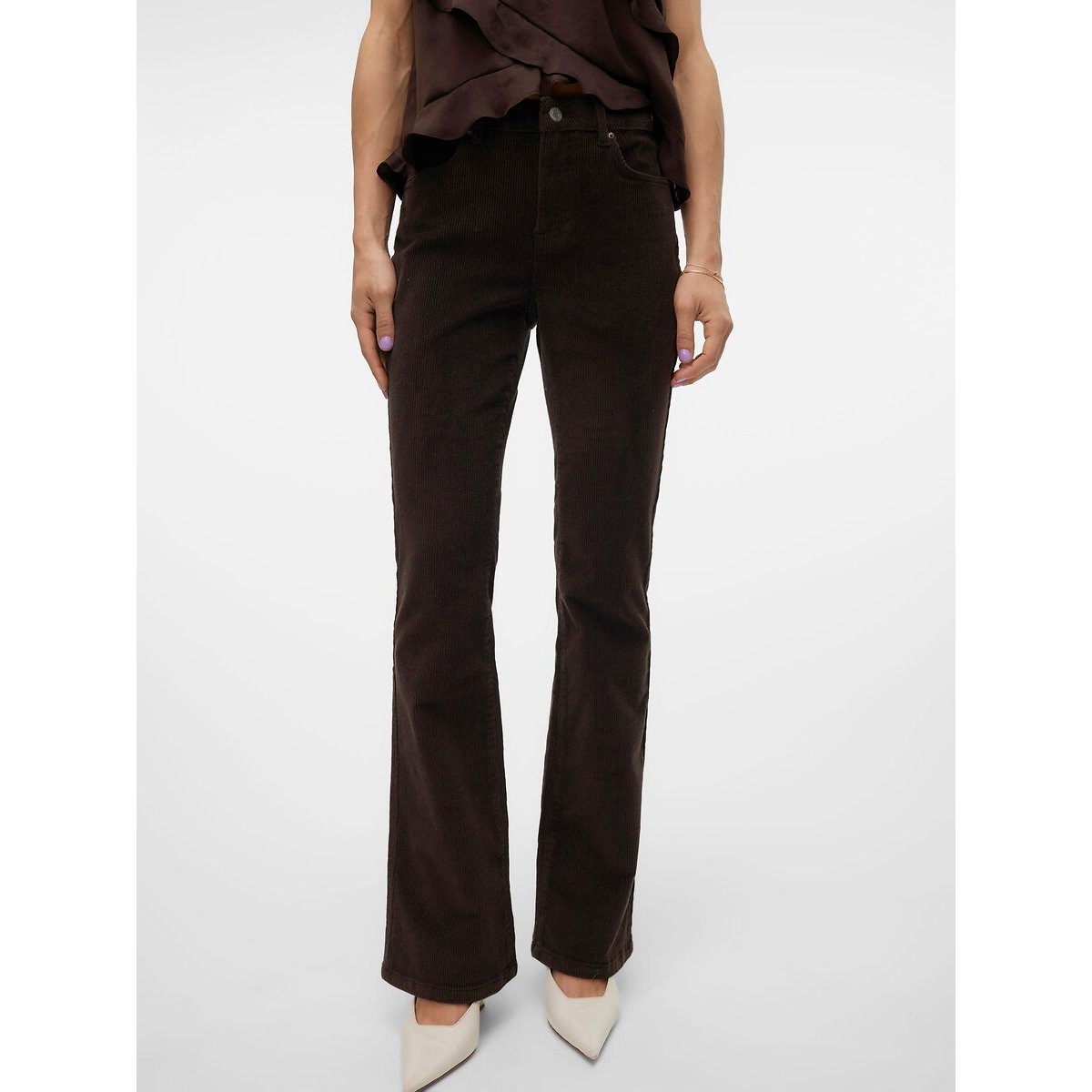 Pantalon large chocolat, VERO MODA