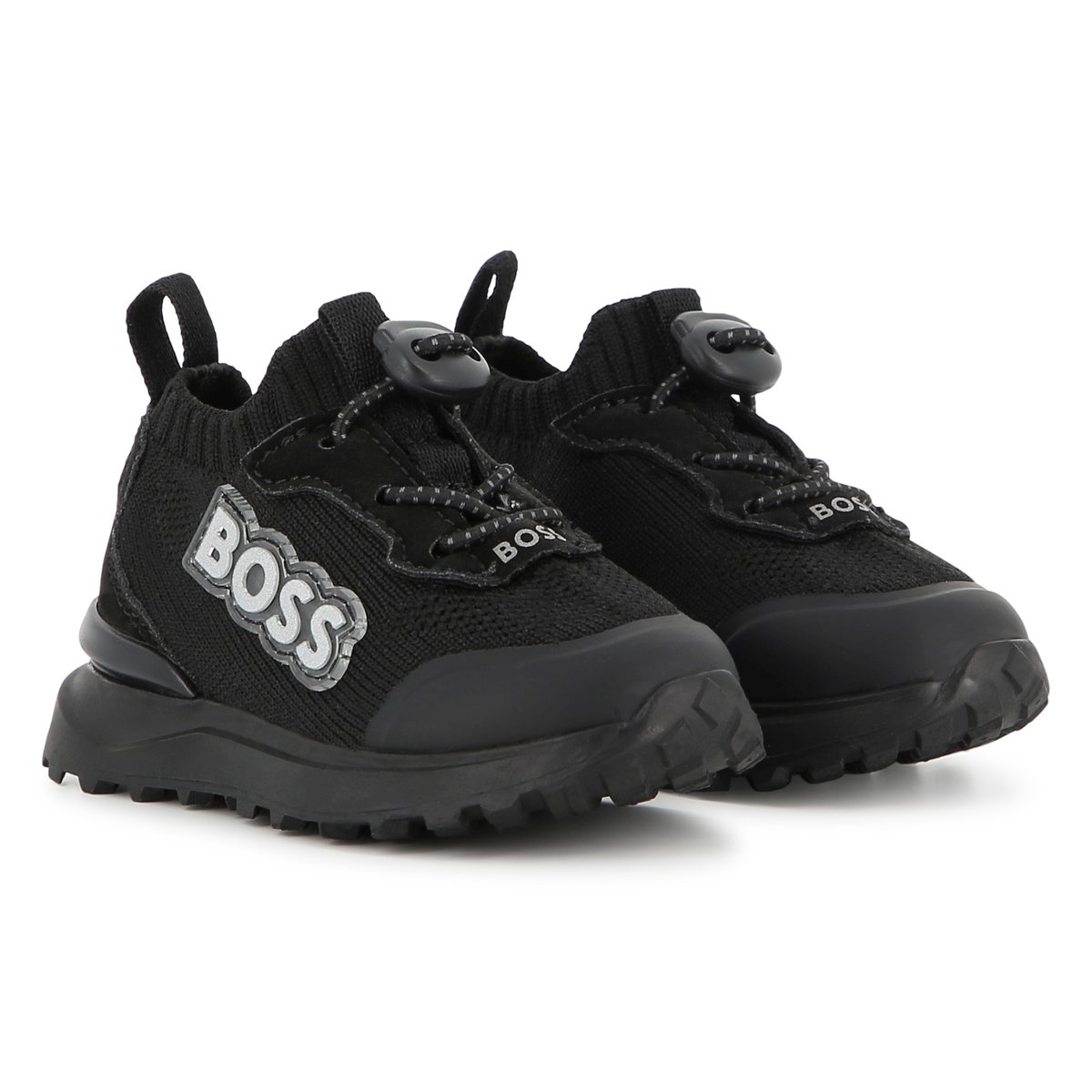 Baskets basses à lacets black, BOSS KIDSWEAR