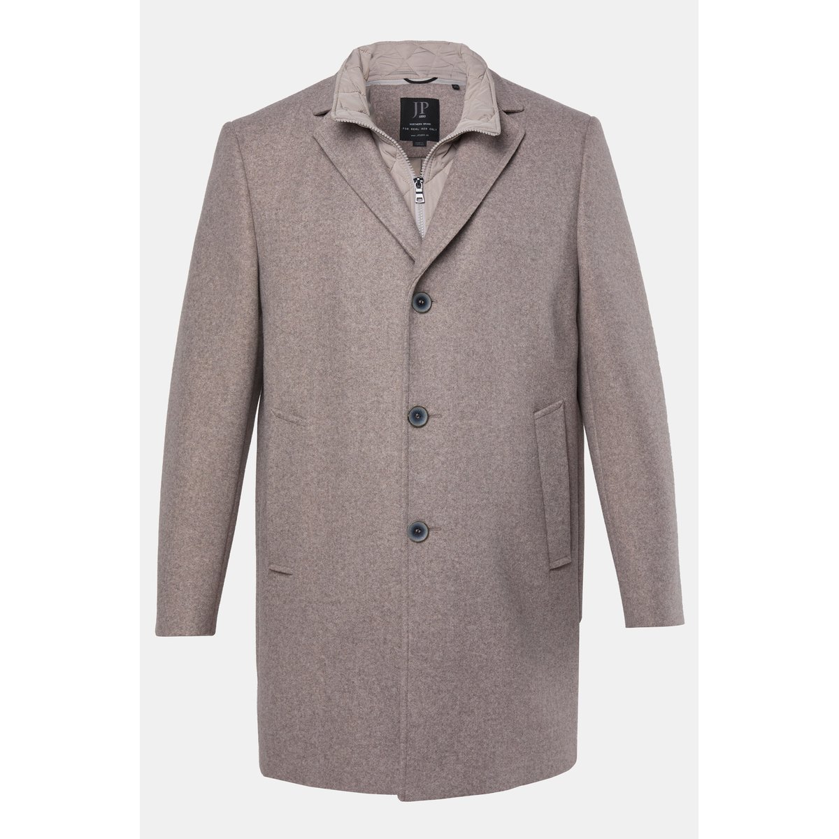 Manteau en laine mélangée beige, JP1880