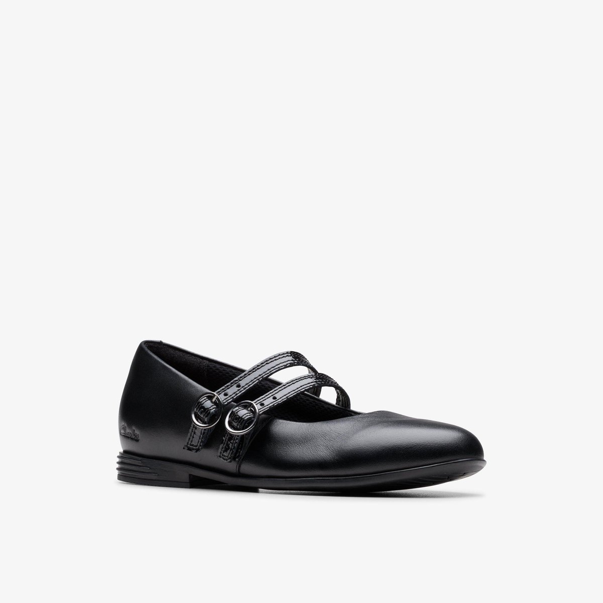 Ballerines Cuir cireux FINJA BAR O noir, CLARKS