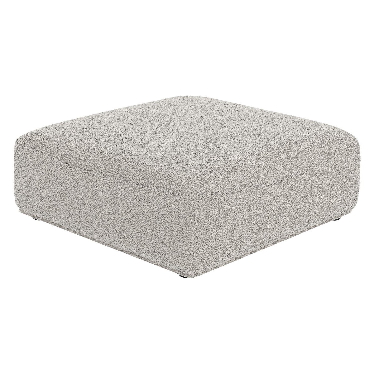 Repose-pieds polyester RUDOLF gris, HABITAT