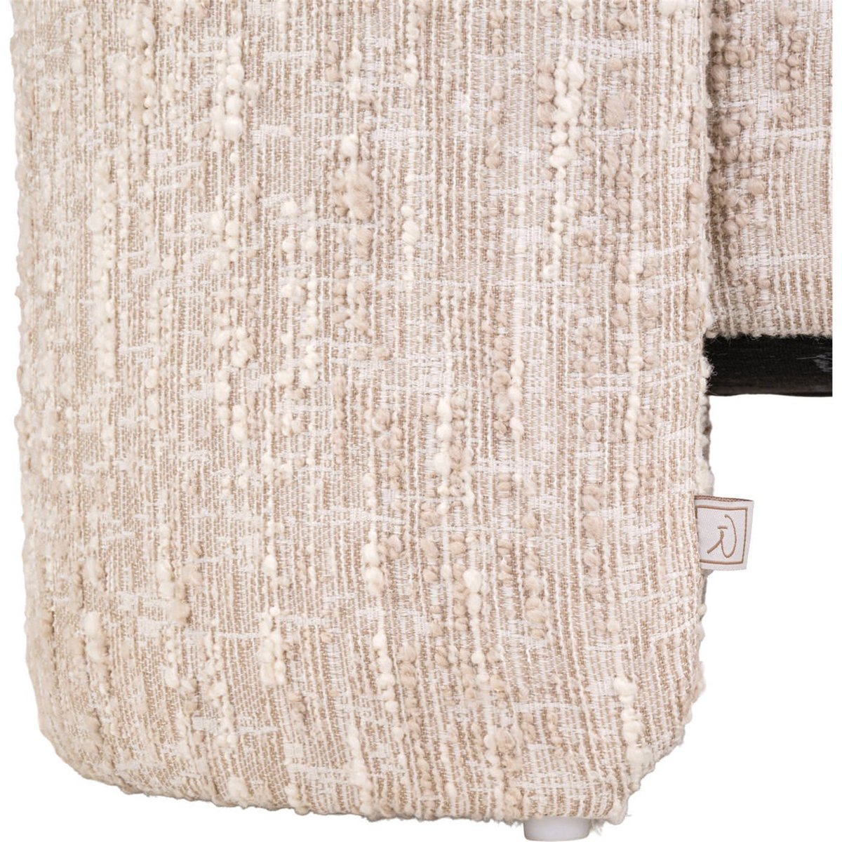 Banc coffre avec rangement, Assise rembourrée beige angora, RECOLLECTION
