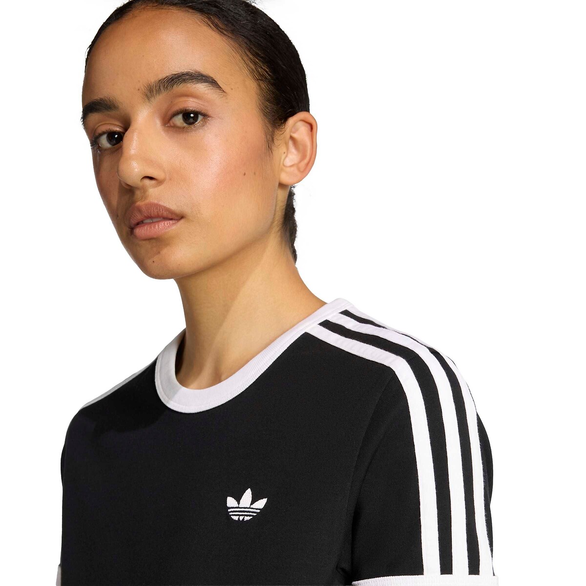 T-Shirt mit kurzen Ärmeln 3 Stripes schwarz, adidas Originals