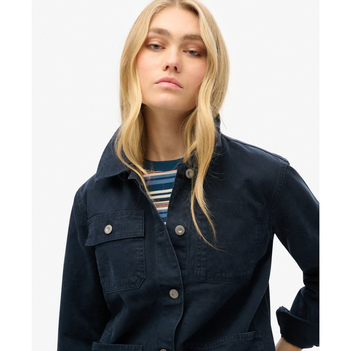 Veste en toile Chore bleu marine éclipse, SUPERDRY