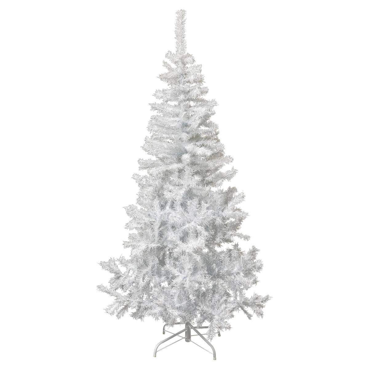 Sapin Élégant 180 cm blanc blanc, FEERIC LIGHTS & CHRISTMAS