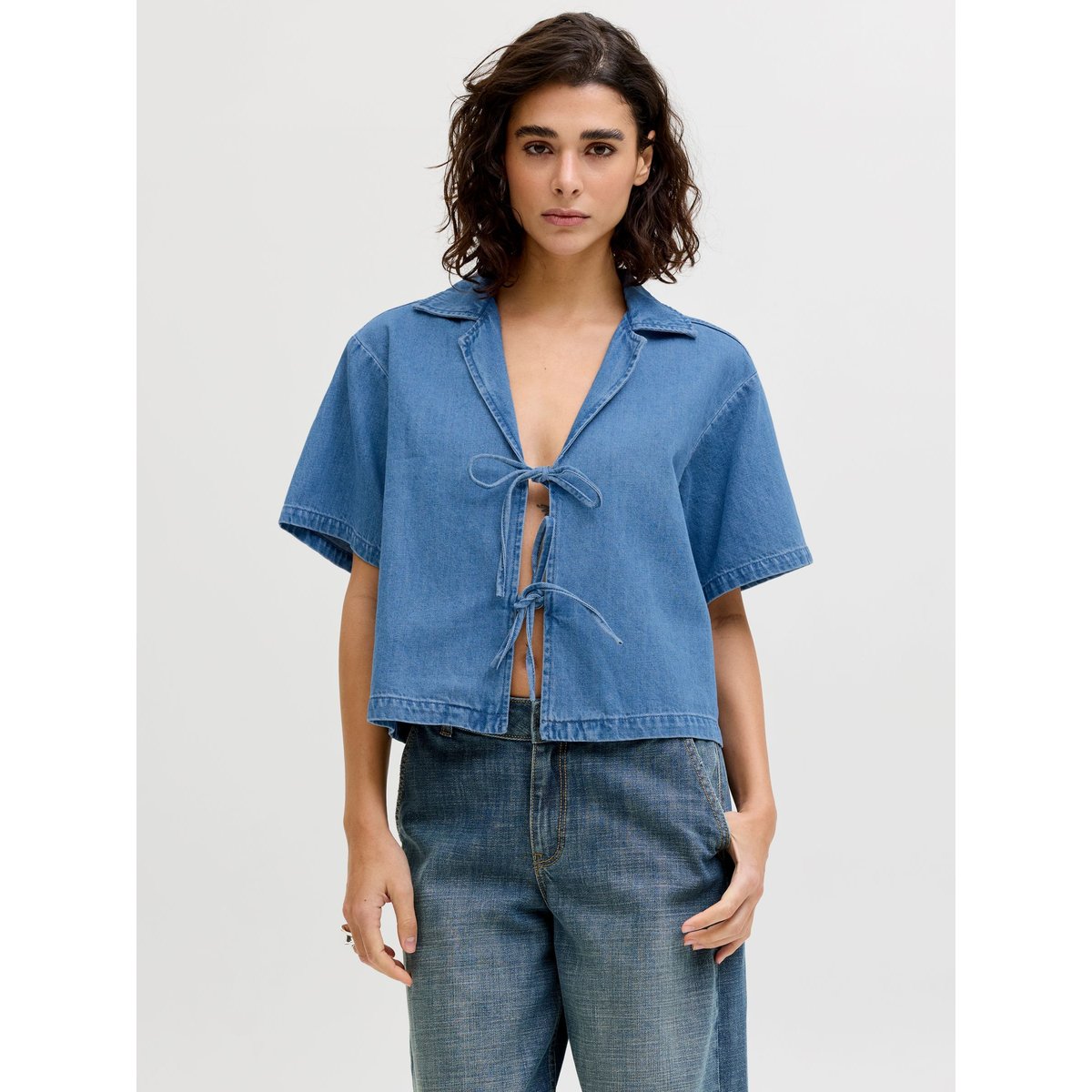 Chemise En Denim medium blue denim, JJXX