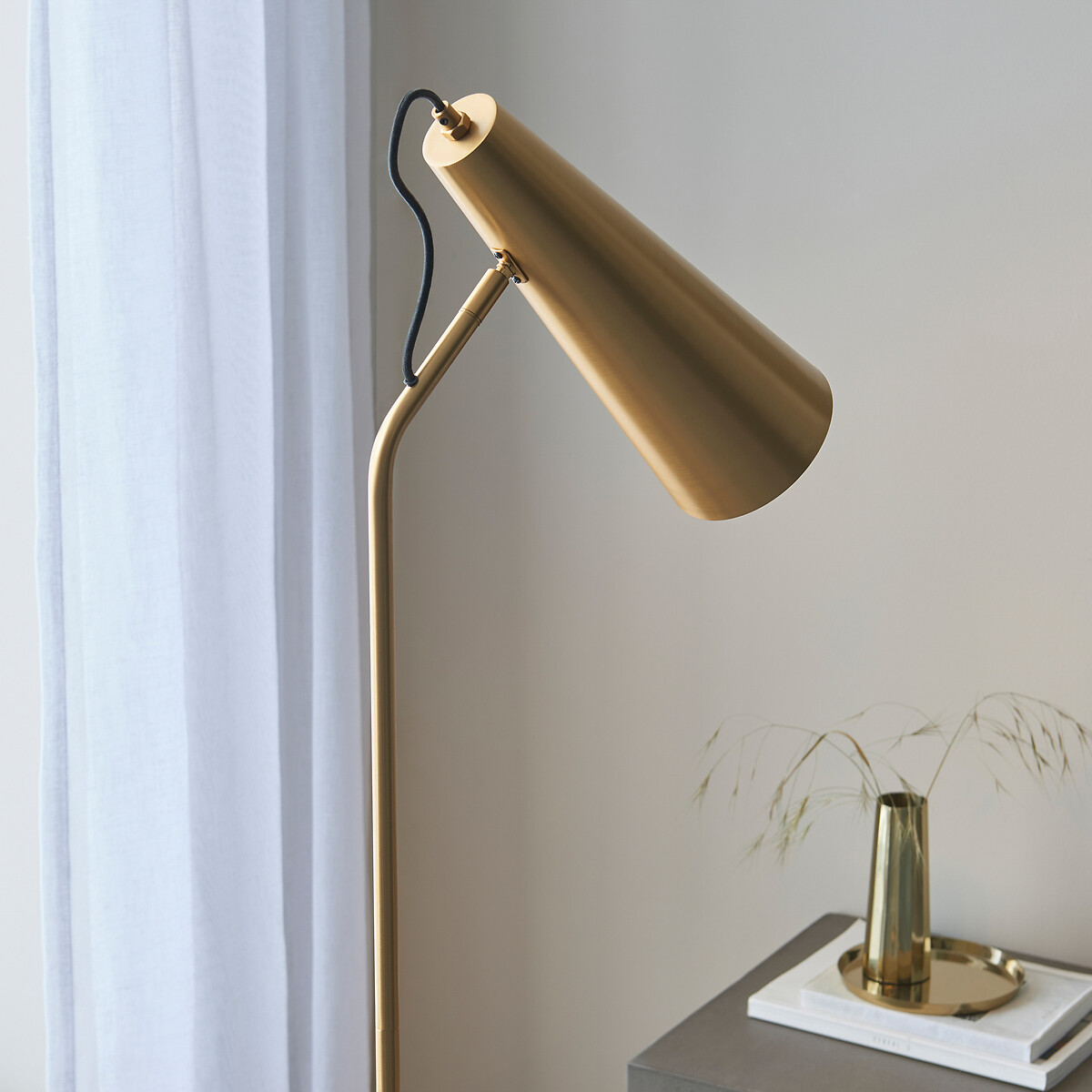 Klos Task Floor Lamp in Brass aged brass, SO'HOME