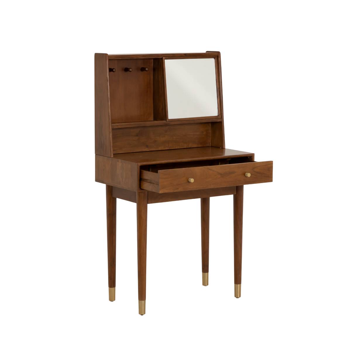 Bureau en bois d'acacia et métal EMIEL bois clair, MADE IN MEUBLES