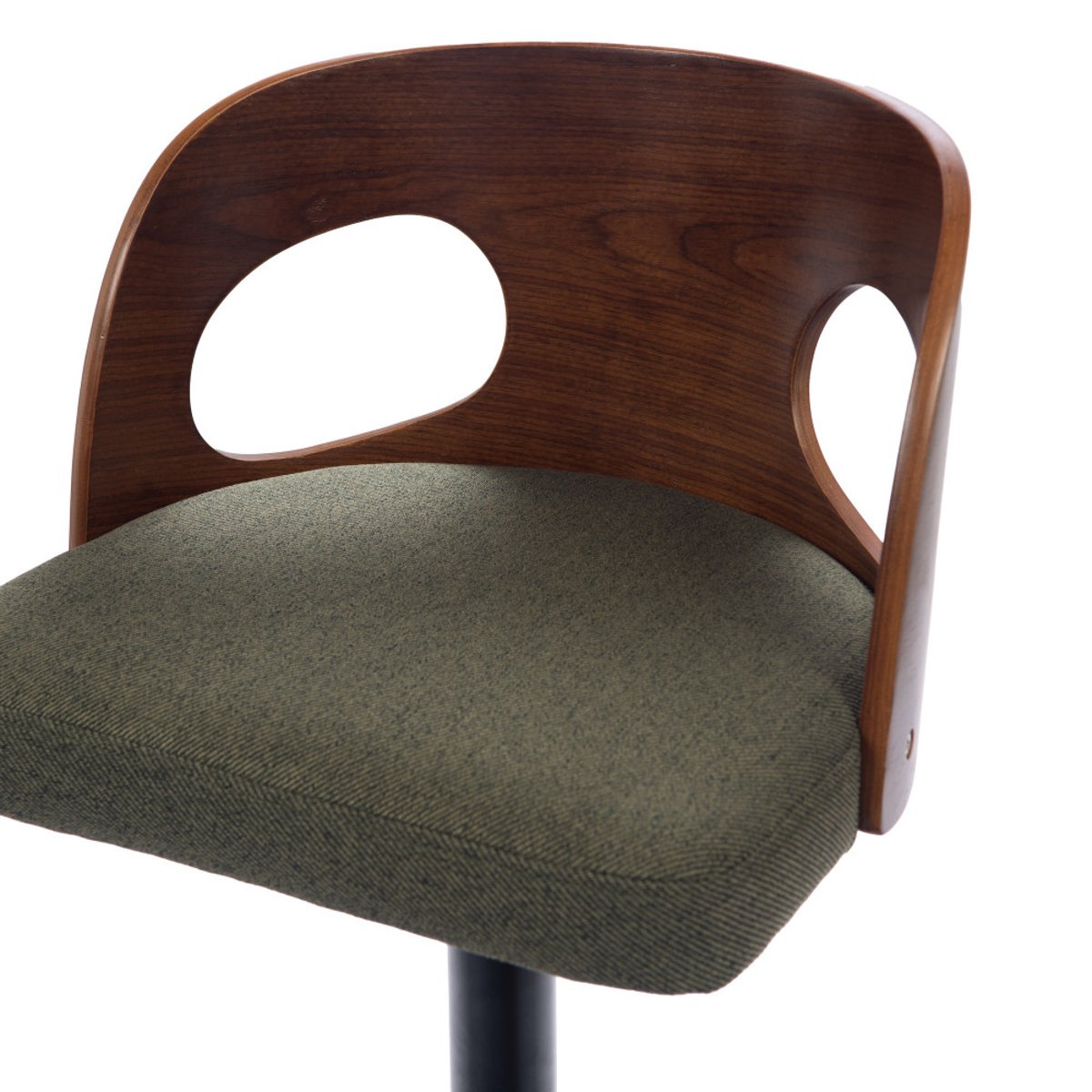 Tabouret de bar Émilie kaki 65-75 cm vert, AMADEUS