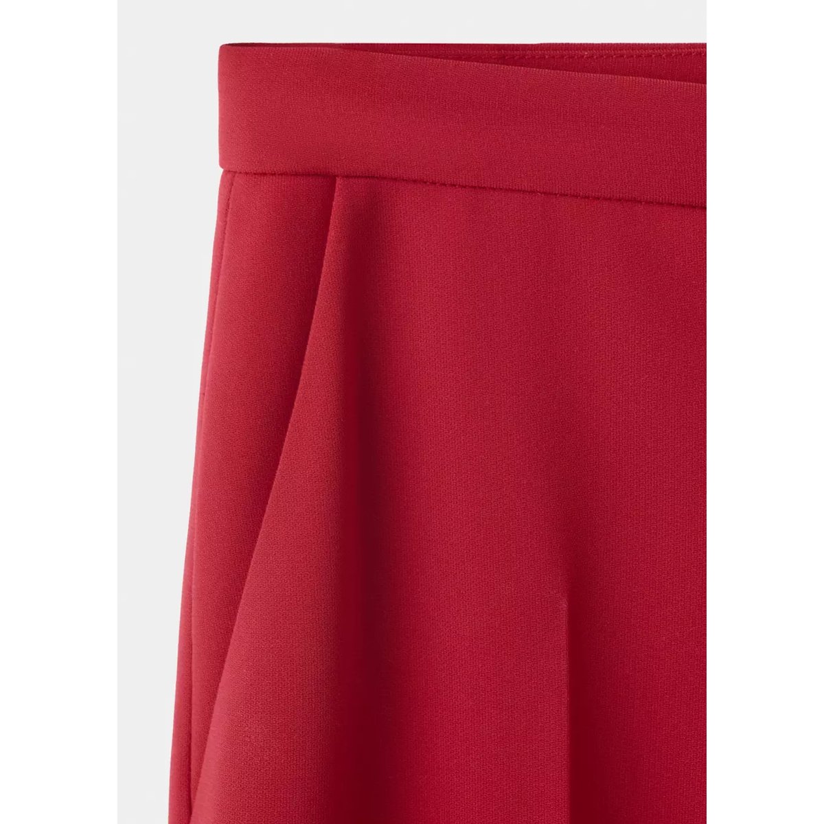 Pantalon de costume taille haute rouge, MANGO