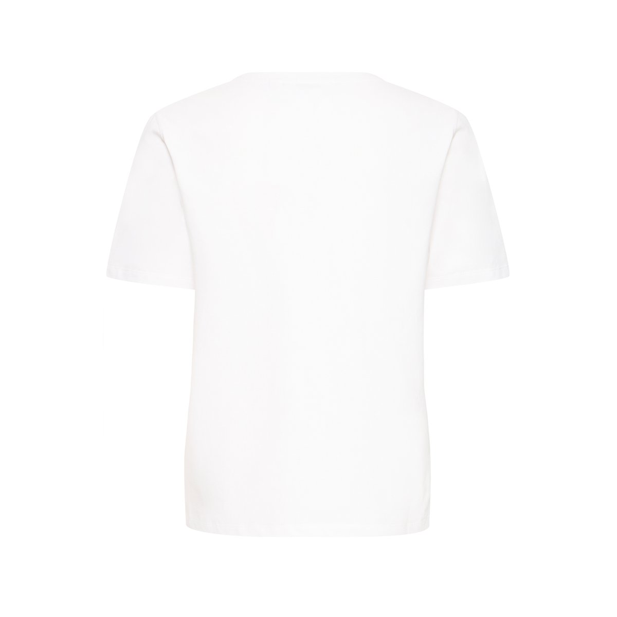 T-shirt manches courtes, coupe droite, col rond blanc optical white, B.YOUNG