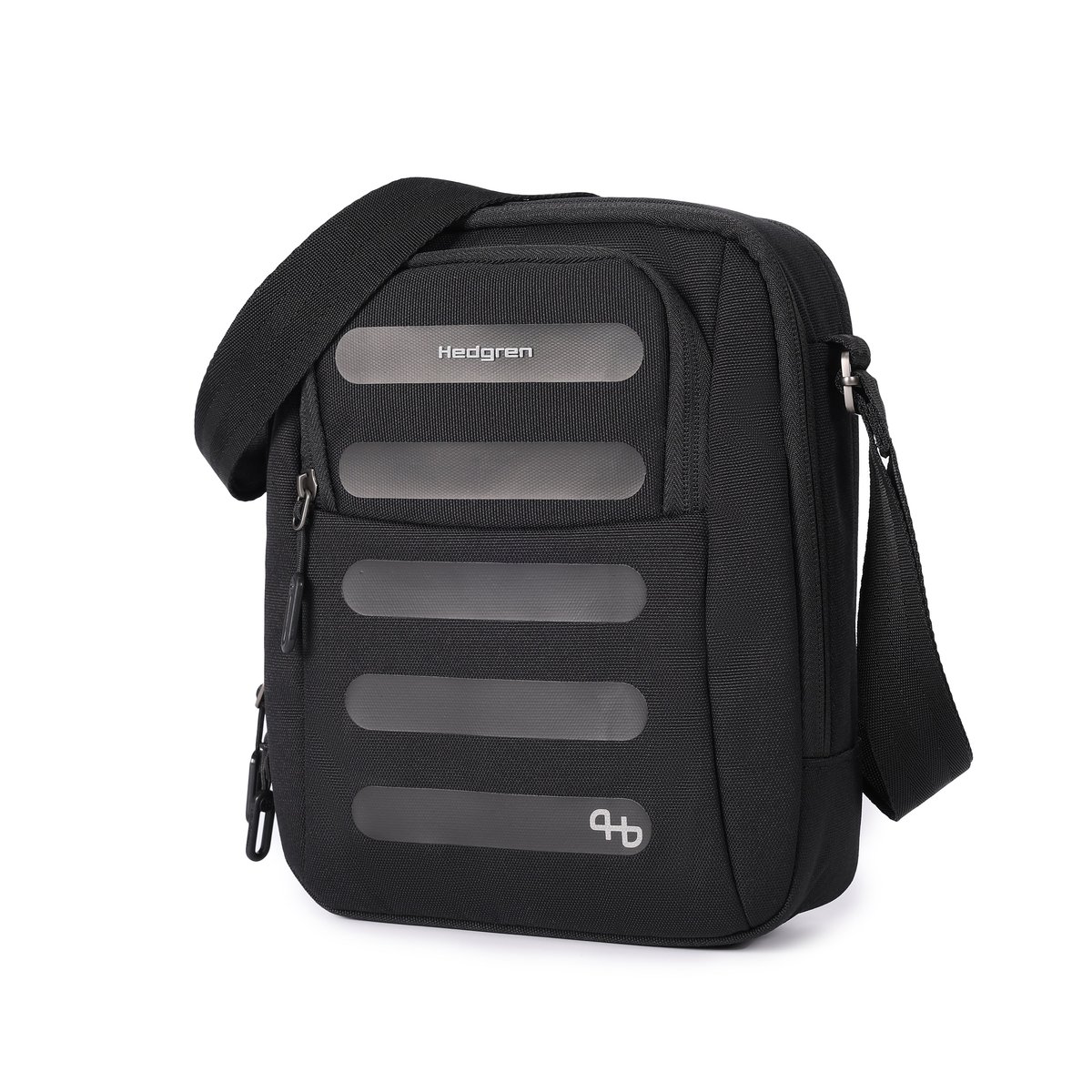 Sac bandoulière vertical moyen sécurisé RFID black, HEDGREN