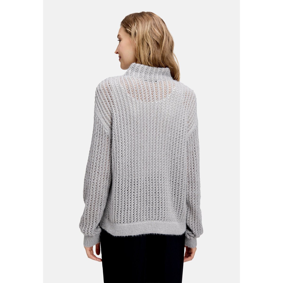 Pull-over en maille à col montant cloud grey, BETTY BARCLAY