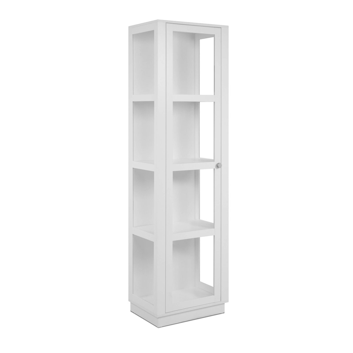 Colonne vitrine blanche 1 porte 4 niveaux RAVEN blanc, PIER IMPORT