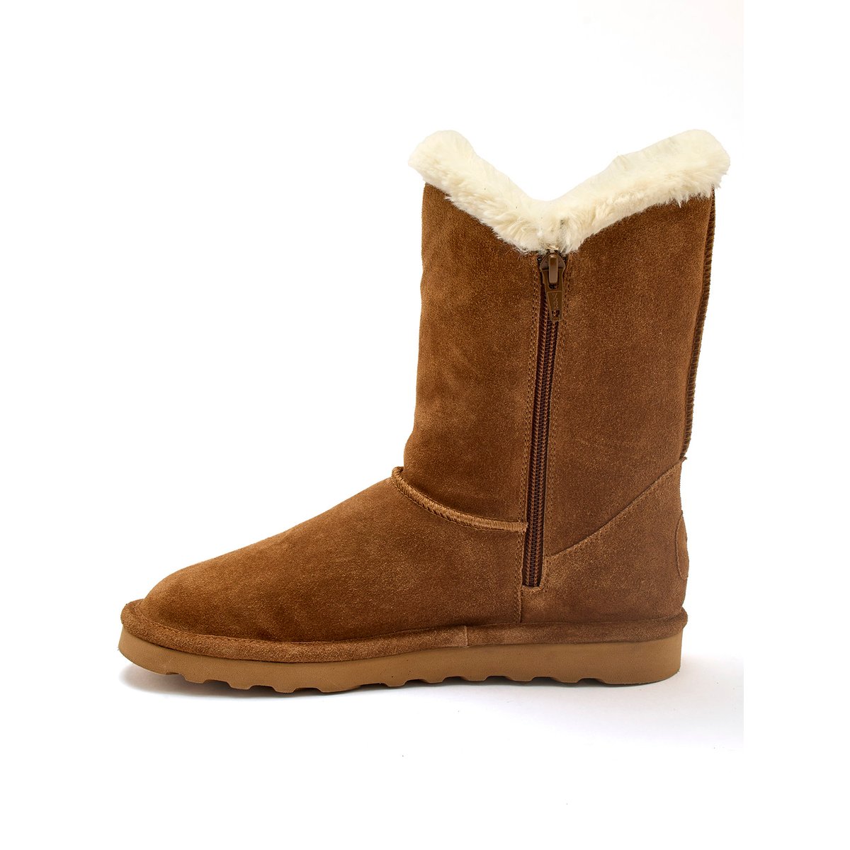 Boots fourrées 2 zips marron, PEDICONFORT