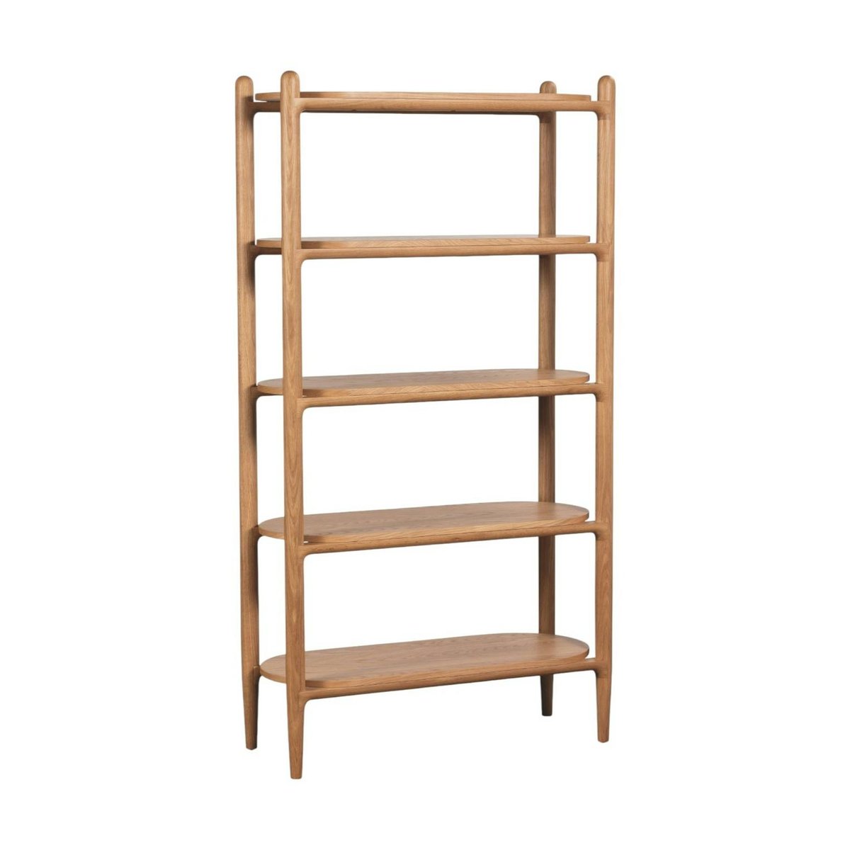 Bibliothèque moderne en chêne clair, 5 plateaux DERBY bois naturel, PIER IMPORT