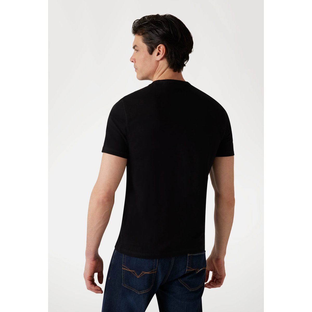 T-Shirt Logo Frontal noir, GUESS